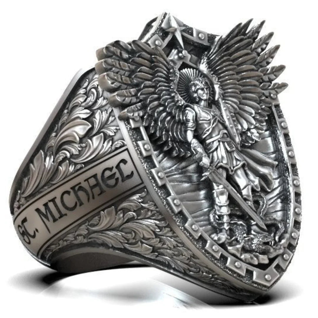 Archangel Michael Steel Titanium Ring——Giving us the strength and courage to move forward