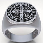 Saint Benedict Medal Stainless Steel Ring