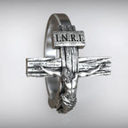 Crucifixion of Jesus S925K Silver Cross Ring