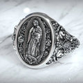 S925K Silver Our Lady of Guadalupe Ring
