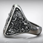S925K Silver Handcrafted Jesus Crucifixion Scene Ring