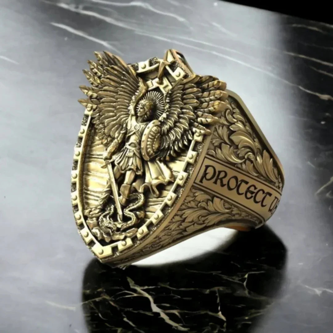 Archangel Michael Steel Titanium Ring——Giving us the strength and courage to move forward