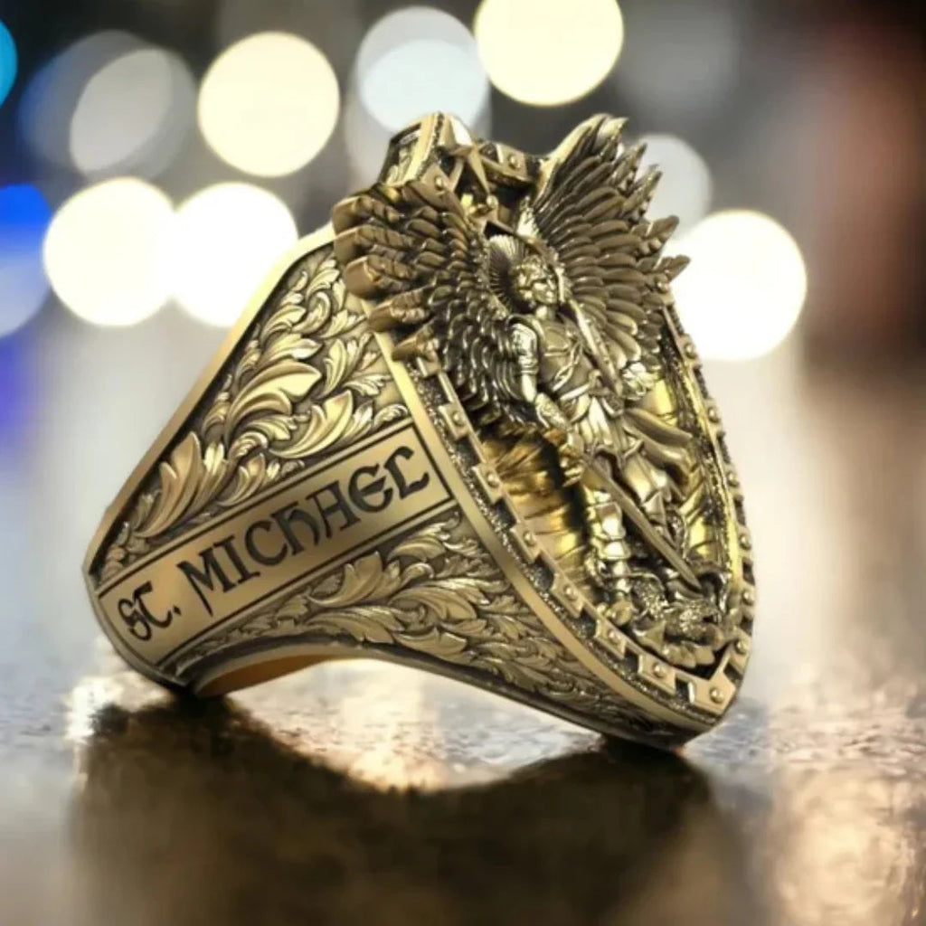 Archangel Michael Steel Titanium Ring——Giving us the strength and courage to move forward
