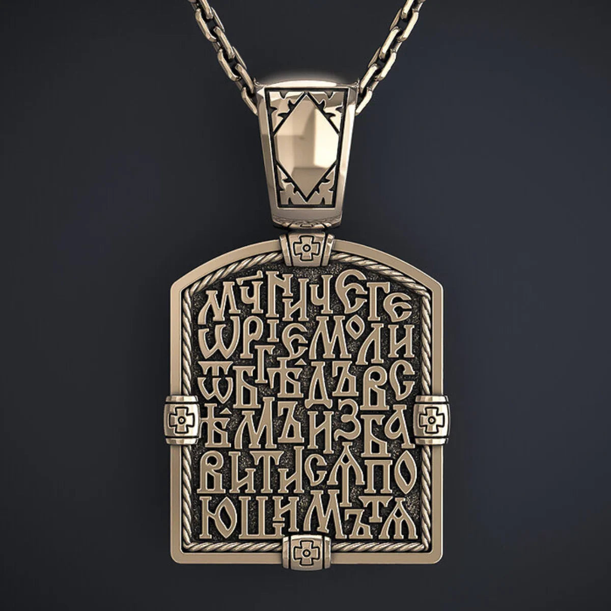 S925K Silver St. George Defeats the Dragon Protection Necklace