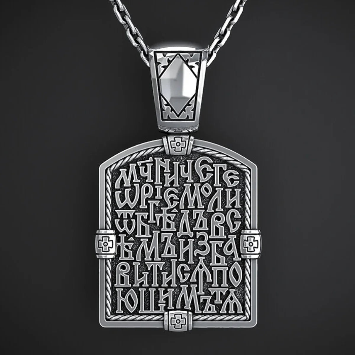 S925K Silver St. George Defeats the Dragon Protection Necklace