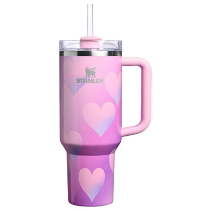Stanley Cup Valentine's Day 40 oz Stainless Steel H2.0 Flowstate Quencher Tumbler💋