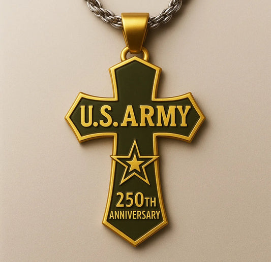 USMC 250th Anniversary Cross Pendant Necklace🏆
