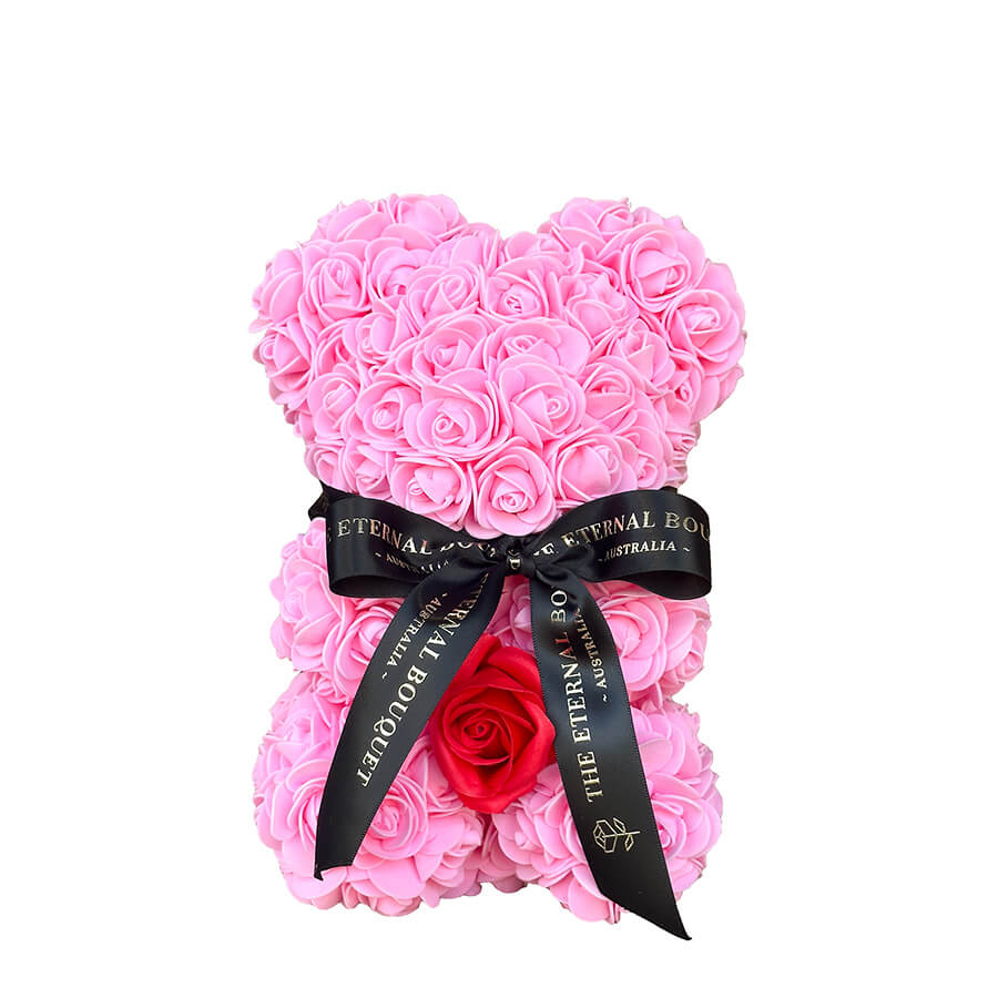 Mini Pink Eternal Rose Bear [FREE GIFT BOX]