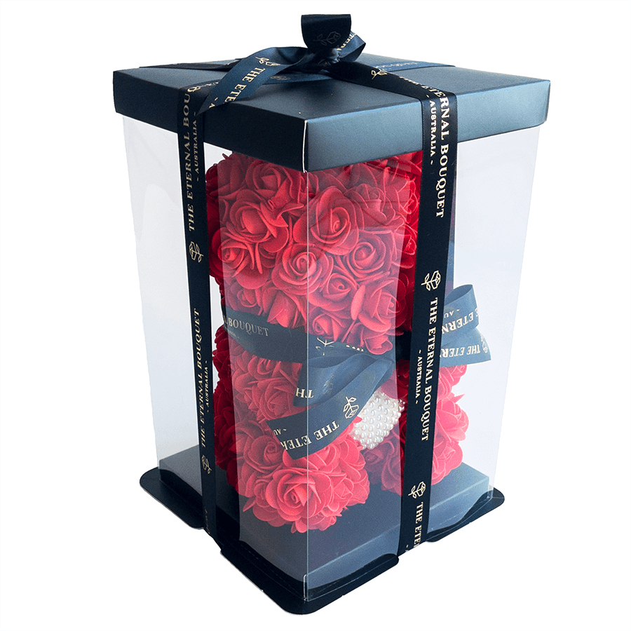Mini Red Eternal Rose Bear [FREE GIFT BOX]