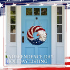 🌟 Patriotic Eagle Wooden Wreath | 4th of July Decor for Christian Homes💋