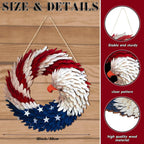 🌟 Patriotic Eagle Wooden Wreath | 4th of July Decor for Christian Homes💋
