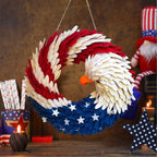 🌟 Patriotic Eagle Wooden Wreath | 4th of July Decor for Christian Homes💋