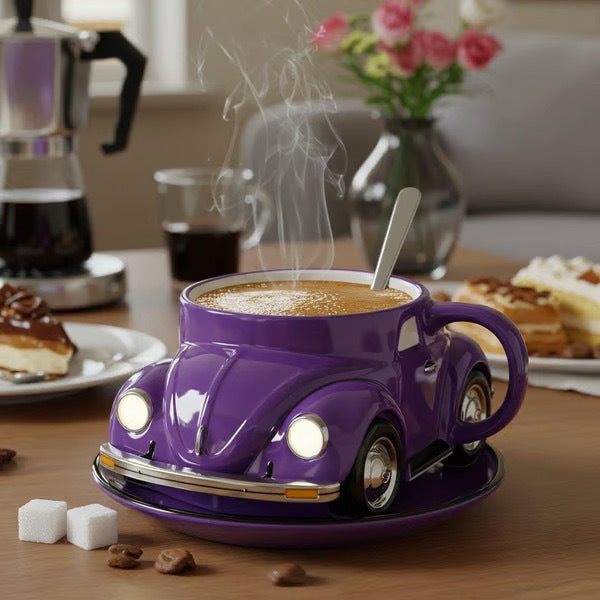 🚗☕️Retro Beetle Car Coffee Mug: A Crafty Treat for Coffee Lovers & Vintage Enthusiasts🏆