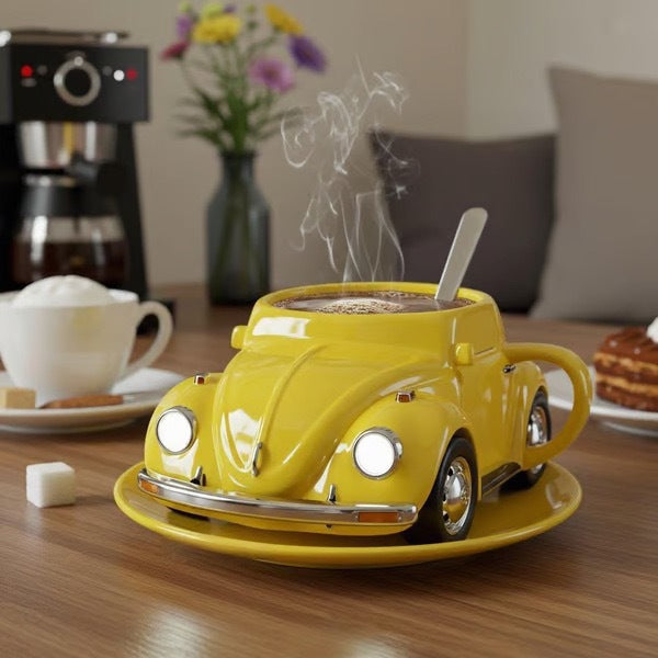 🚗☕️Retro Beetle Car Coffee Mug: A Crafty Treat for Coffee Lovers & Vintage Enthusiasts🏆
