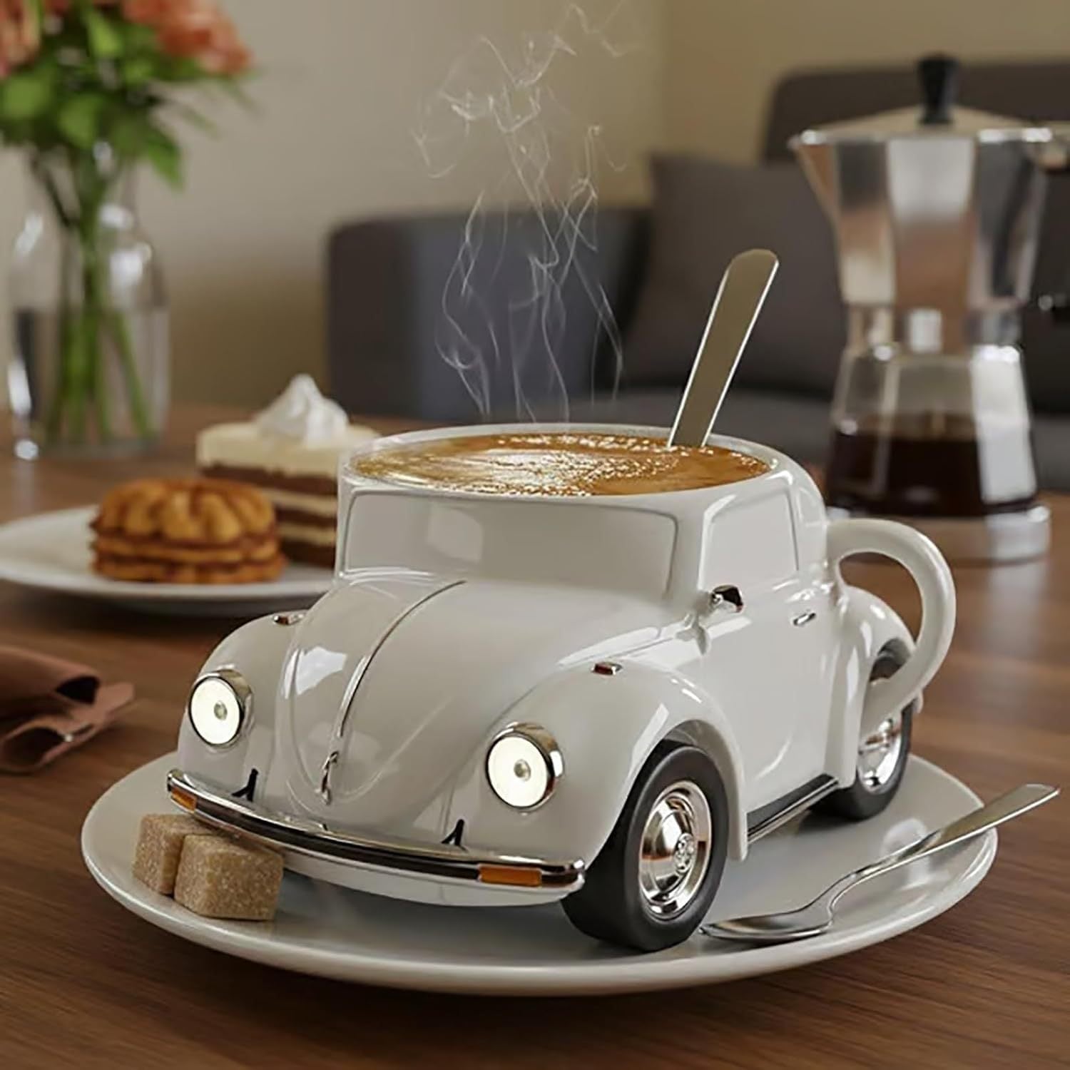 🚗☕️Retro Beetle Car Coffee Mug: A Crafty Treat for Coffee Lovers & Vintage Enthusiasts🏆