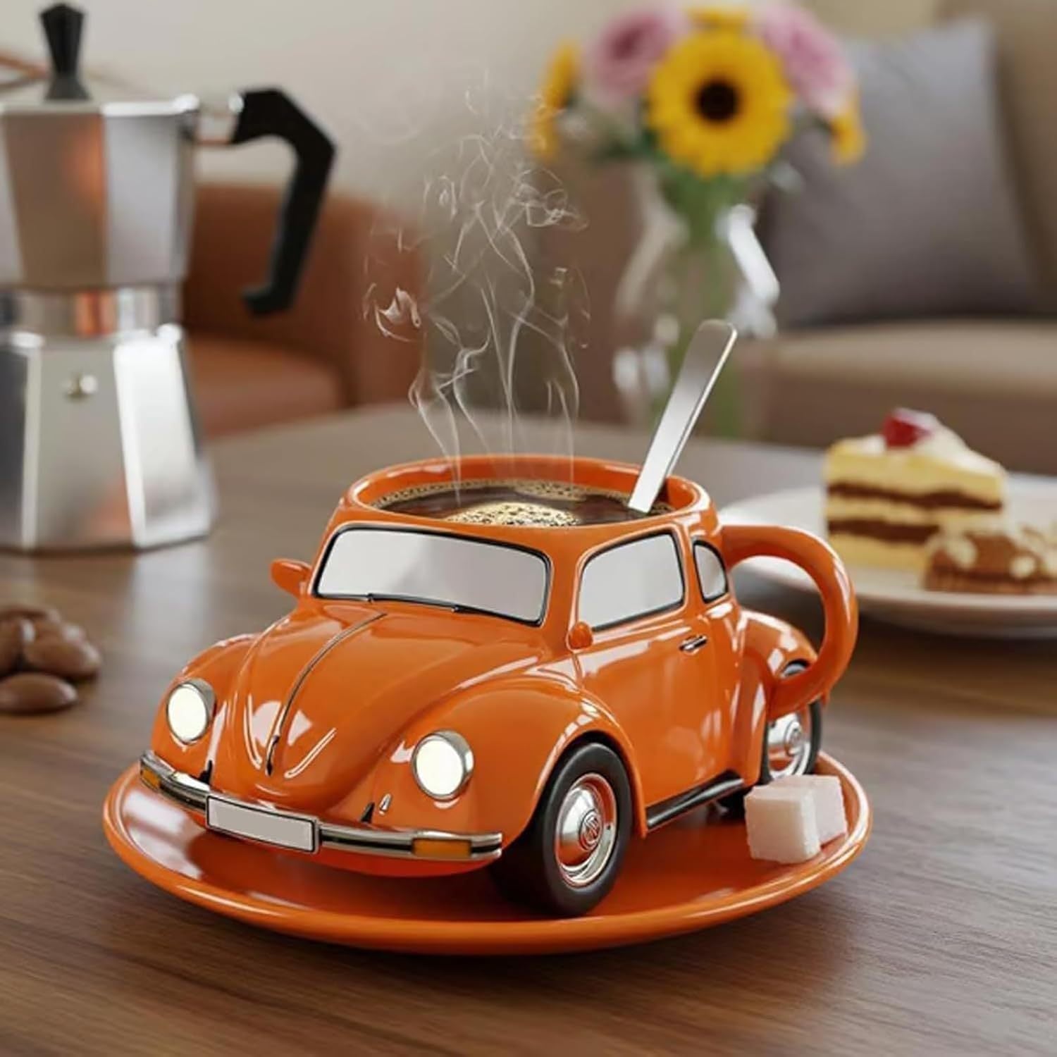 🚗☕️Retro Beetle Car Coffee Mug: A Crafty Treat for Coffee Lovers & Vintage Enthusiasts🏆