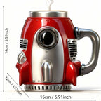 Retro-Futuristic Rocket Ship Insulated Mug – Bold Sipping Statement Piece🔥