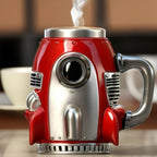 Retro-Futuristic Rocket Ship Insulated Mug – Bold Sipping Statement Piece🔥