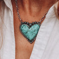 🎁Heart-Shaped Turquoise Necklace Gift