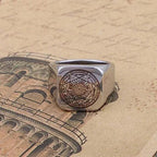Seal of the Seven Archangels Stainless Steel Men's Trigger Finger Seal of Solomon