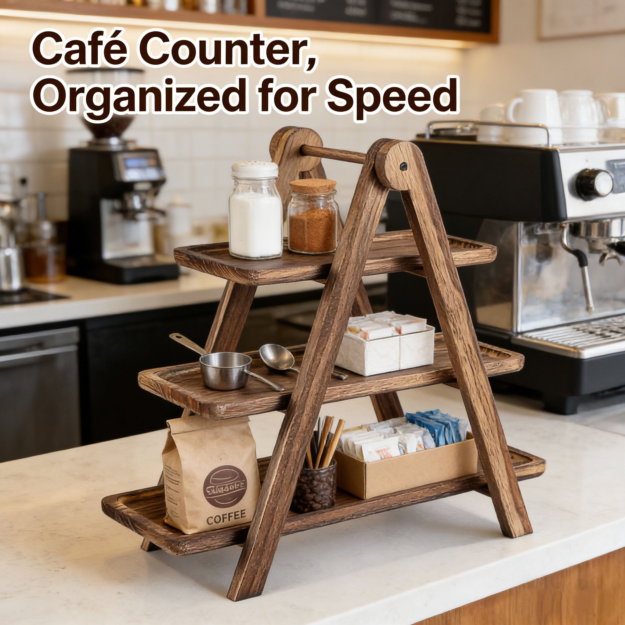 3-Tier Wooden Serving Tray Set for Parties & Entertaining🔥