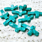 ✝️🍀Natural Turquoise Pocket Cross: Handcrafted for Peace & Serenity💋