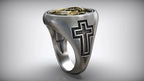 925K Sterling Silver Praying Hands Ring - Christian Symbol of Faith and Devotion