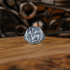 925K Sterling Silver St. Christopher and the Holy Child Jesus Sterling Silver Stamp Ring