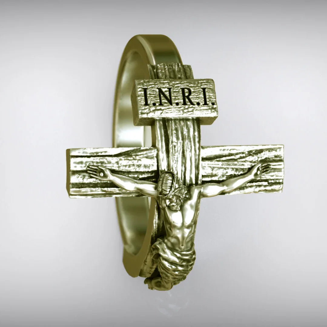 Crucifixion of Jesus S925K Silver Cross Ring