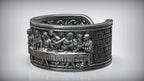 The Last Supper 925K Sterling Silver Open End Adjustable Ring