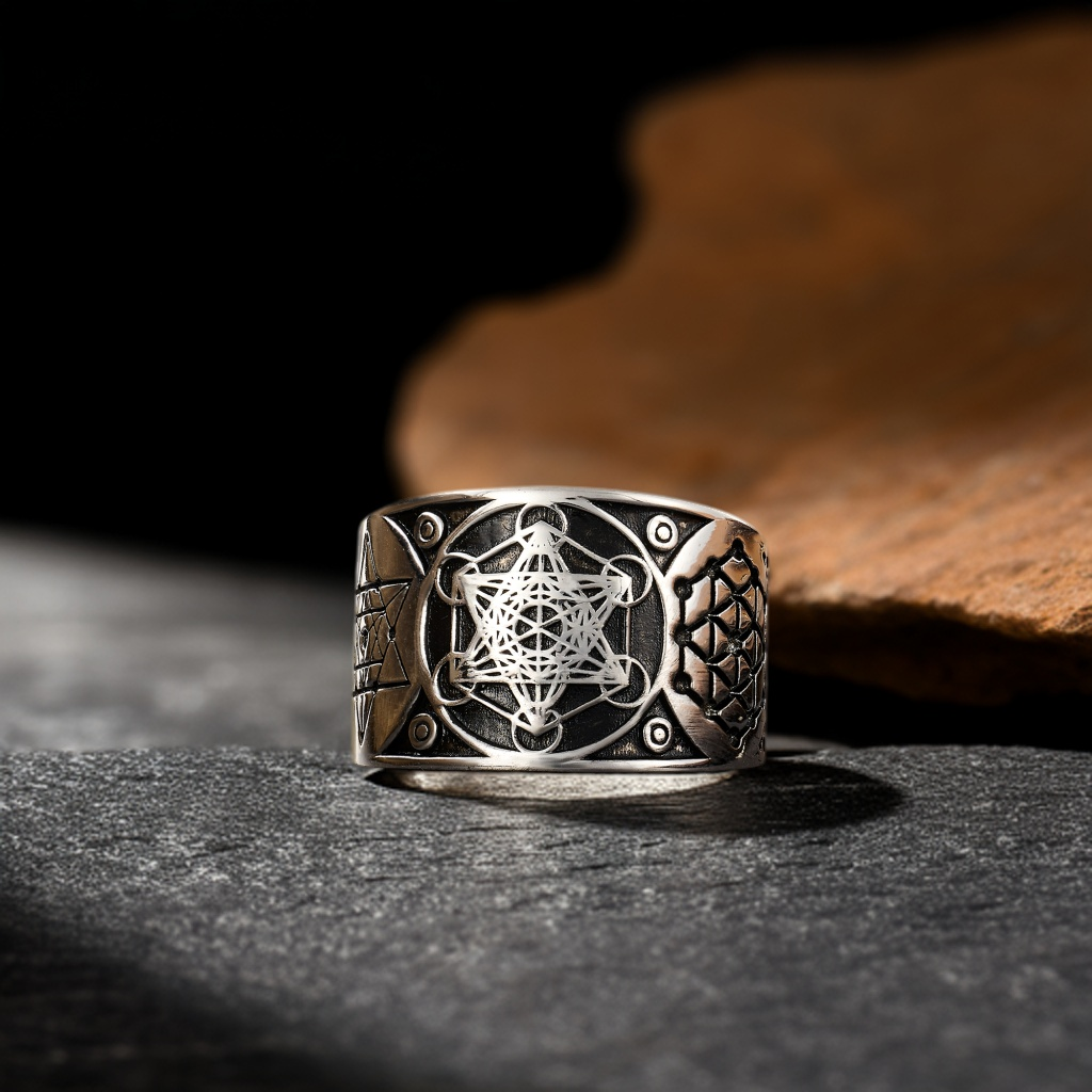 Archangel Metatron Life Angel Seal Adjustable Ring Solomon Kabbalah Amulet