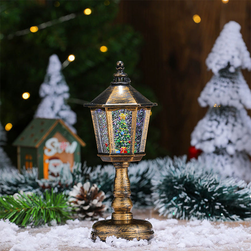 🏆🎄Christmas Snow Night Light with Music Luminous Decoration Lamp