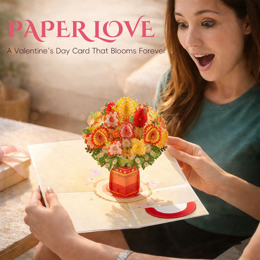 💝Valentine's Day Pre-Sale Save 50%💌Paper Love Valentine's Day Card 💐🏆