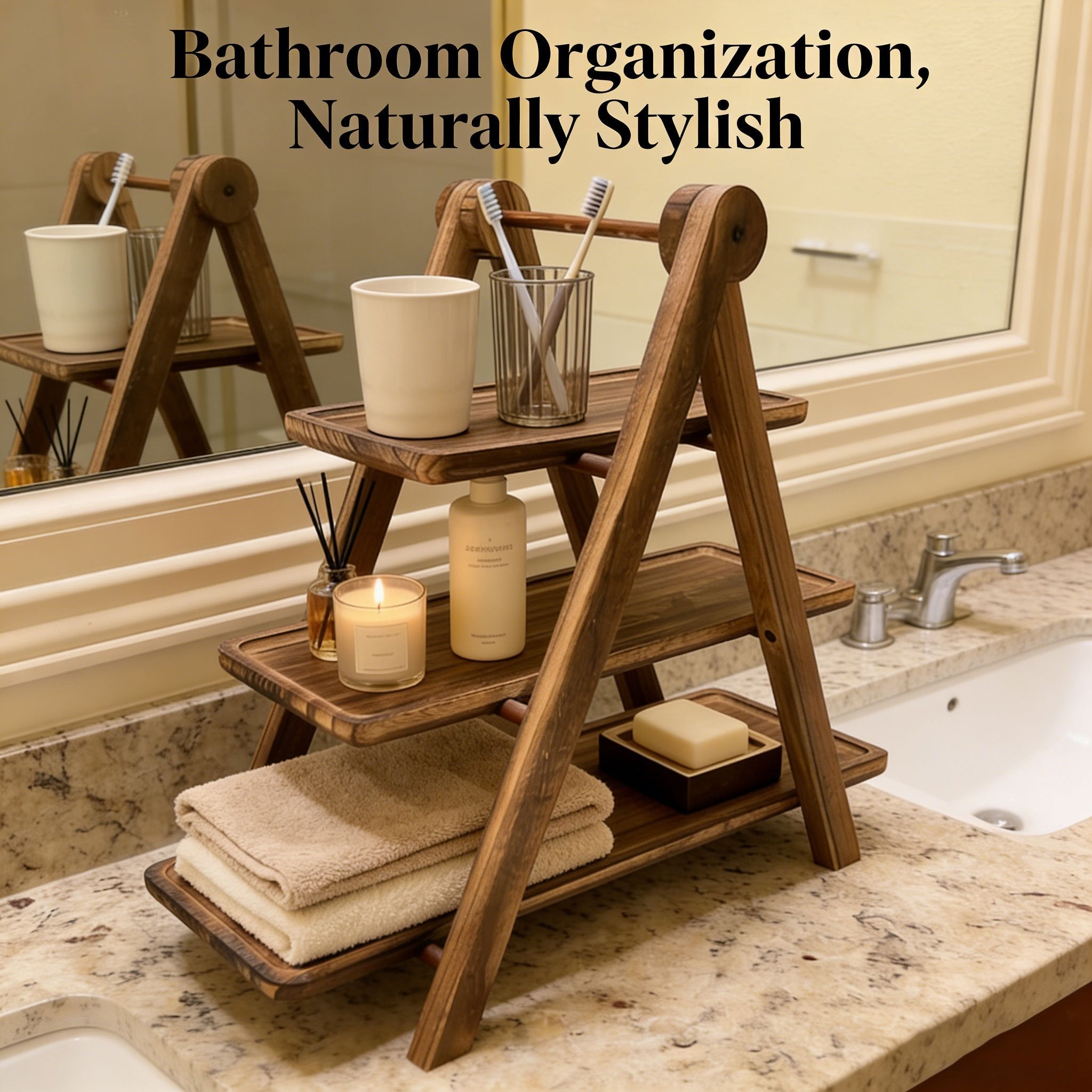 3-Tier Wooden Serving Tray Set for Parties & Entertaining🔥