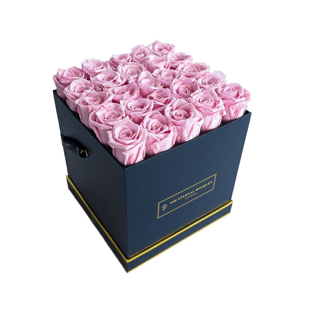Classic Square Rose Box - Pink