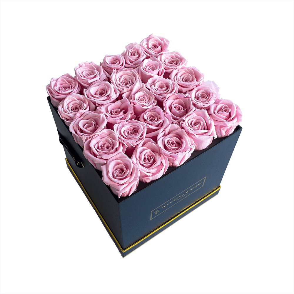 Classic Square Rose Box - Pink