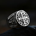 Saint Benedict Medal Stainless Steel Ring
