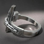 Crucifixion of Jesus S925K Silver Cross Ring