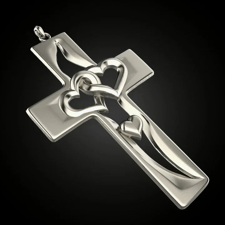 Valentine's Day Exclusive S925K Silver Cross Pendant: A Radiant Token of Love and Faith