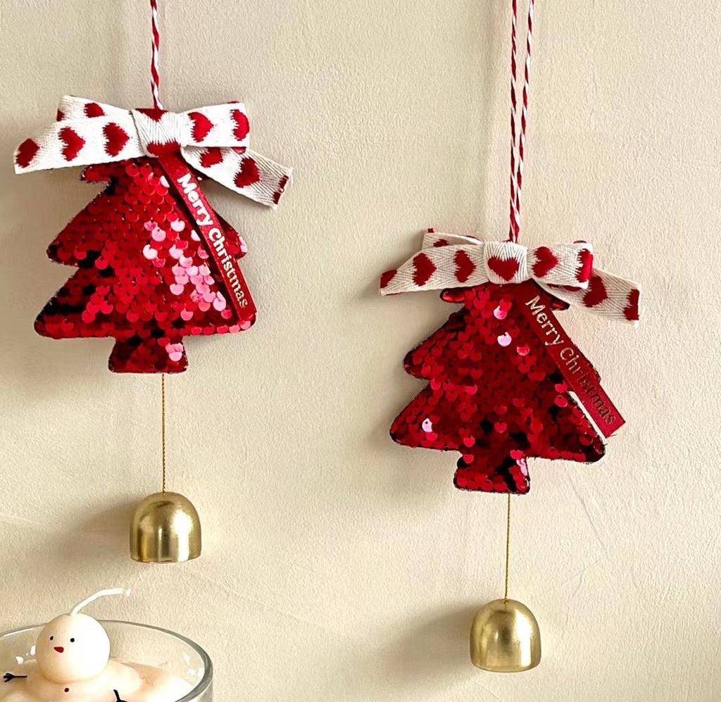Christmas tree decorations with star bells🔔