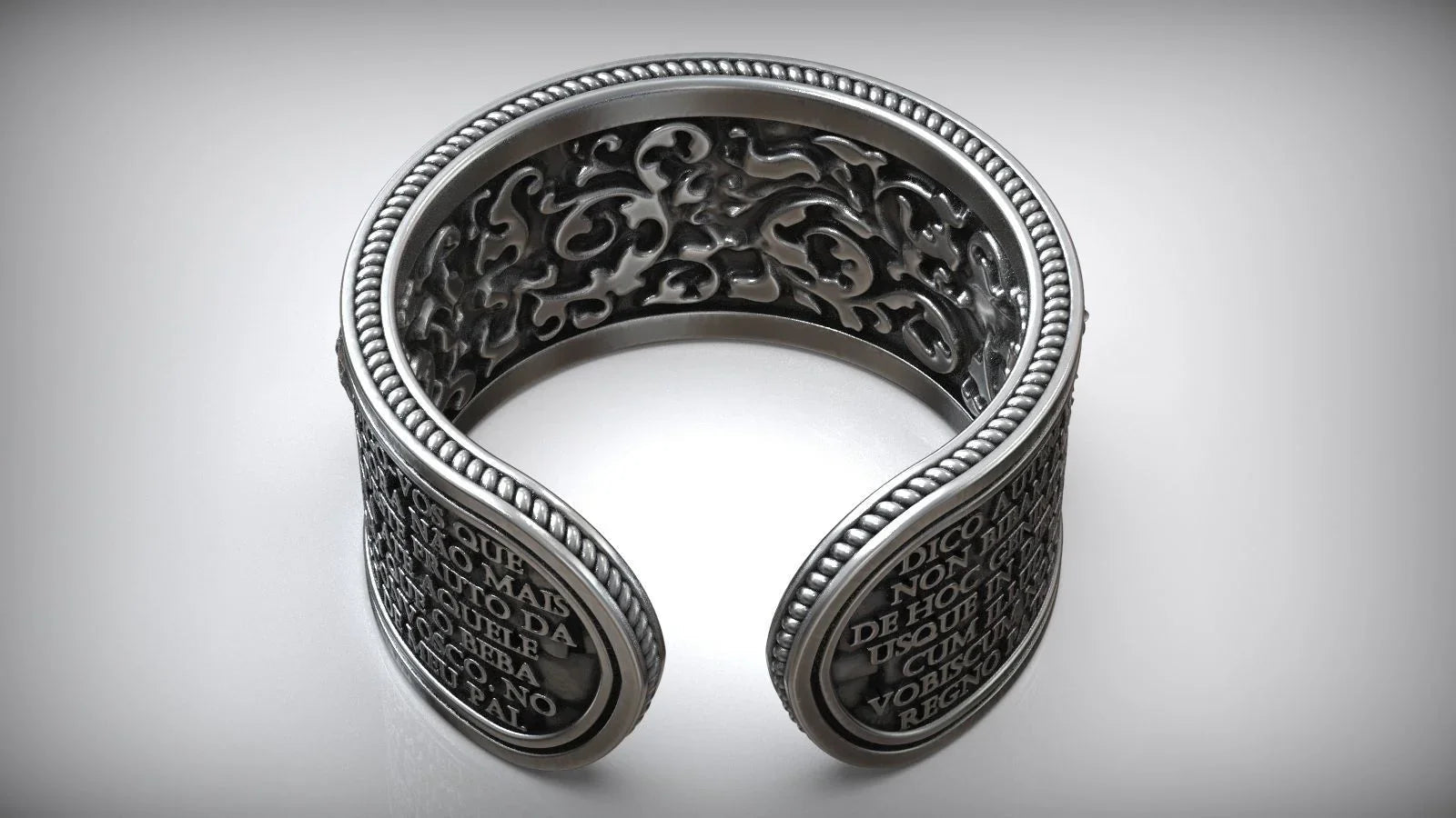 The Last Supper 925K Sterling Silver Open End Adjustable Ring