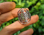 Metatron's Cube Ring Archangel Protection Women Ring Stainless Steel Jewelry