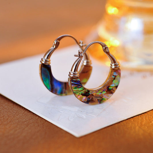 💖 Valentine's Day Hot Sale - ✨ Elegant Shell-Style Ear Huggies🌊 Unique Natural Patterns💋