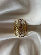 Metatron's Cube Ring Archangel Protection Women Ring Stainless Steel Jewelry