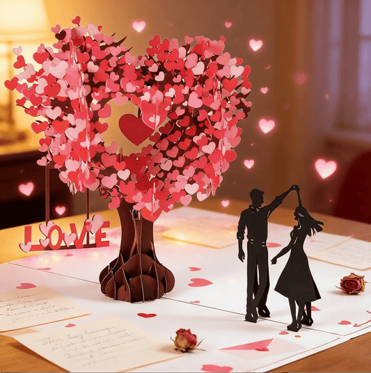 💕Pop Up Anniversary Card, 3D Valentine's Day Anniversary Card with Love Tree & Hearts🔥🔥