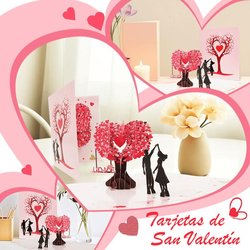 💕Pop Up Anniversary Card, 3D Valentine's Day Anniversary Card with Love Tree & Hearts🔥🔥