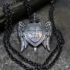 St Michael's Archangel Shield Necklace,The Patron Saint of Paratrooper Police Military Paramedic Fireman