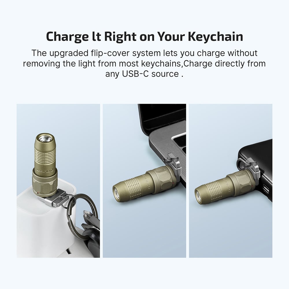 iUltra Keychain Flashlight in Olive Green – The Ultimate Keychain Flashlight🔥