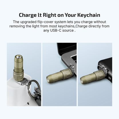 iUltra Keychain Flashlight in Olive Green – The Ultimate Keychain Flashlight🔥