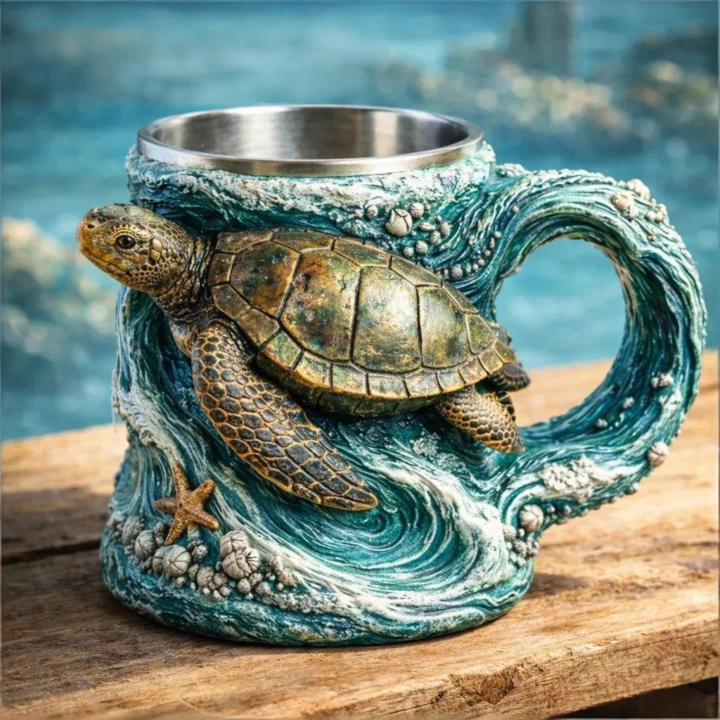 🐂🍃 3D Animal Sculpted Resin Mug🔥